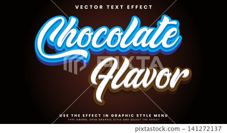 Chocolate Flavor editable text effect Template 141272137