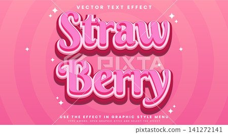 Strawberry fruit editable text effect Template Strawberry fruit editable text effect Template 141272141