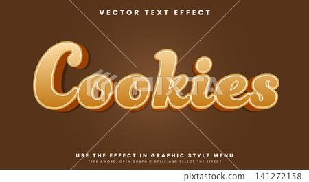 Cookies editable text effect template 141272158