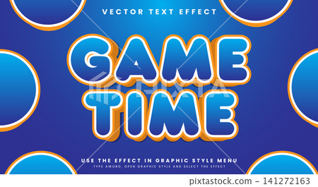 Game Time editable text effect Template Game Time editable text effect Template 141272163