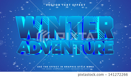 Winter Adventure editable text effect Winter Adventure editable text effect 141272266