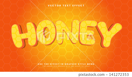 Honey 3d editable text effect Template Honey 3d editable text effect Template 141272353