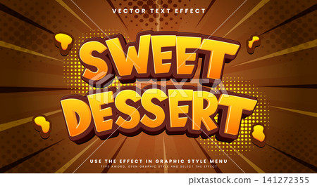 Sweet Dessert editable text effect Template Sweet Dessert editable text effect Template 141272355