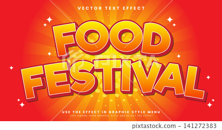 Food Festival editable text effect Template Food Festival editable text effect Template 141272383