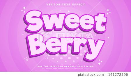 Sweet Berry editable text effect Template Sweet Berry editable text effect Template 141272396