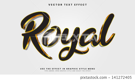 Black Royal Golden Style editable text effect Black Royal Golden Style editable text effect 141272405