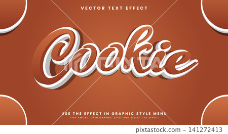 Cookie editable text effect template 141272413