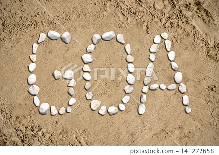 Goa - beach, sand, stones Goa - beach, sand, stones 141272658