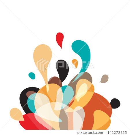 Abstract overlapping blobs vector shapes with soft organic forms. Layered amorphous bubble composition for modern background design, fluid geometry, creative artistic illustration element. Abstract overlapping blobs vector shapes with soft organic forms. Layered amorphous bubble composition for modern background design, fluid geometry, creative artistic illustration element. 141272835