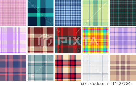 Vintage inspired tartan seamless pattern. Vector plaid background created for fabric, fashion, notebooks, and classic branding projects. Vintage inspired tartan seamless pattern. Vector plaid background created for fabric, fashion, notebooks, and classic branding projects. 141272843