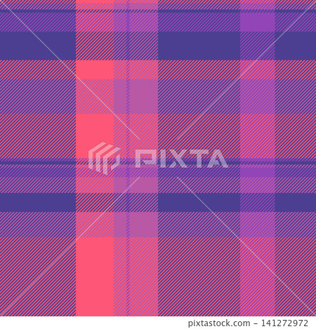 Art fabric pattern textile, asymmetric vector plaid check. Table cloth tartan texture background seamless in indigo and red colors. Art fabric pattern textile, asymmetric vector plaid check. Table cloth tartan texture background seamless in indigo and red colors. 141272972
