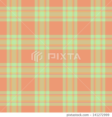 Site tartan pattern background, large fabric texture textile. Underwear seamless plaid check vector in amber and orange colors. Site tartan pattern background, large fabric texture textile. Underwear seamless plaid check vector in amber and orange colors. 141272999
