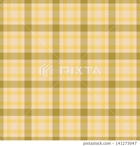 Indian plaid check fabric, drapery textile background pattern. Open vector tartan seamless texture in light and yellow colors. Indian plaid check fabric, drapery textile background pattern. Open vector tartan seamless texture in light and yellow colors. 141273047