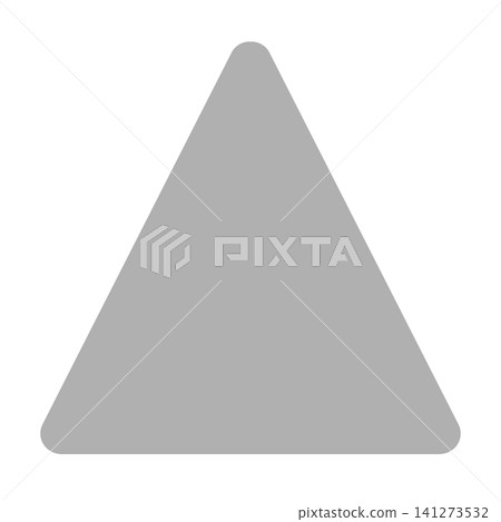 A solid gray triangle shape with rounded corners, usable as a background or icon base. A solid gray triangle shape with rounded corners, usable as a background or icon base. 141273532