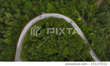 Aerial View Austrian Slovenian Border Alps Mountain Range Ridge 141273552