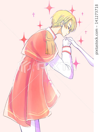 The prince kisses the back of my hand; his cape sparkles. The prince kisses the back of my hand; his cape sparkles. 141273718