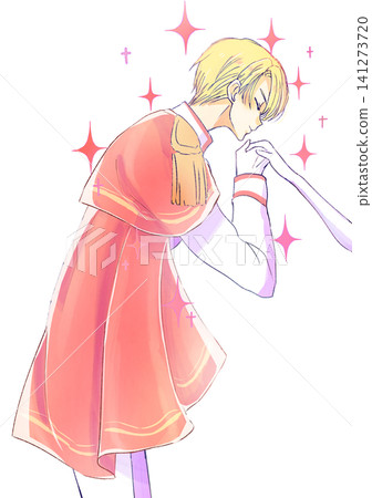 The prince kisses the back of my hand; his cape sparkles. The prince kisses the back of my hand; his cape sparkles. 141273720