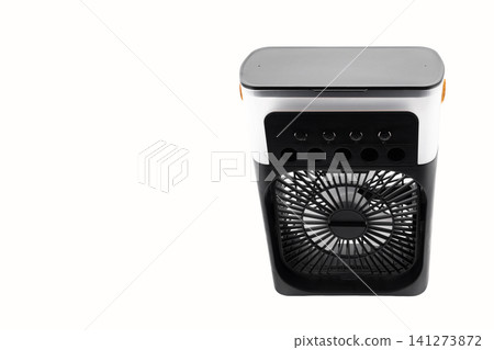 portable desktop air conditioner with fan and air humidifier on white background portable desktop air conditioner with fan and air humidifier on white background 141273872