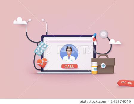 Online consultation doctor concept, online tele medicine and healthcare application for website. Advise or consultation service, tele medicine. Online consultation doctor concept, online tele medicine and healthcare application for website. Advise or consultation service, tele medicine. 141274049
