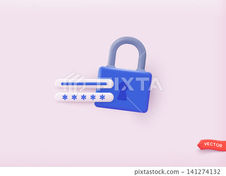Account login and password. Security concept. Sign in to account, user authorization, login authentication page concept. 3D Vector Illustrations. Account login and password. Security concept. Sign in to account, user authorization, login authentication page concept. 3D Vector Illustrations. 141274132