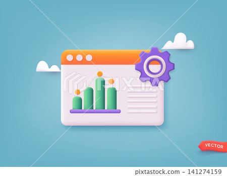 graphWeb Development concept. Website coding, Web page. 3D Web Vector Illustrations. graphWeb Development concept. Website coding, Web page. 3D Web Vector Illustrations. 141274159