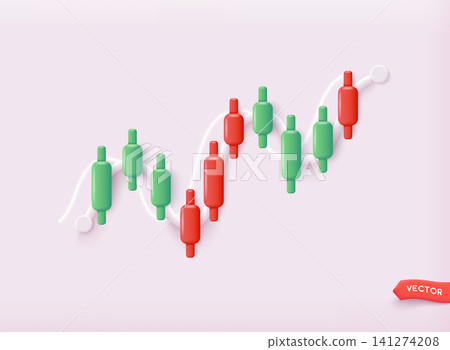Stock market trading graph in graphic concept suitable for financial investment or Economic trends business idea. 3D Web Vector Illustrations. Stock market trading graph in graphic concept suitable for financial investment or Economic trends business idea. 3D Web Vector Illustrations. 141274208