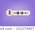 Microphone and sound wave icon. Record, equipment for audio broadcasts concept.  3D web Vector Illustrations. 141274467