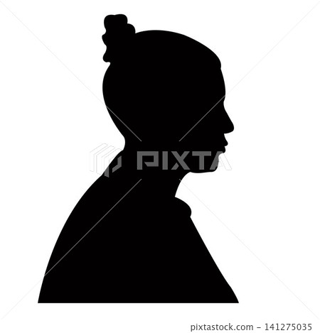a woman head silhouette vector a woman head silhouette vector 141275035
