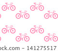 Cute bicycle seamless pattern, pink 141275517