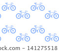 Cute bicycle seamless pattern, light blue 141275518