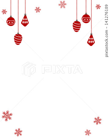 Illustrations of Christmas ornaments and snowflakes Illustrations of Christmas ornaments and snowflakes 141276189