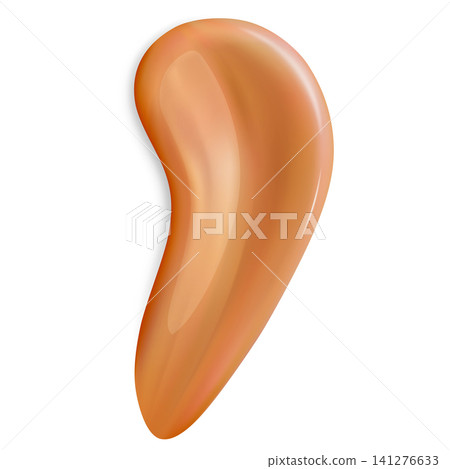 Beige foundation cream smear realistic 3D vector illustration isolated, cosmetics makeup swatch, dark nude liquid stroke Beige foundation cream smear realistic 3D vector illustration isolated, cosmetics makeup swatch, dark nude liquid stroke 141276633