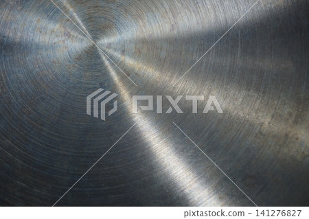 Brushed, circular metal texture - background Brushed, circular metal texture - background 141276827