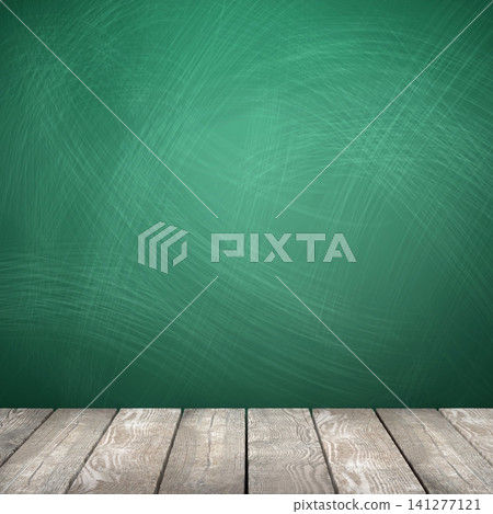 Rubbed out chalk on a greenboard, wooden floor Rubbed out chalk on a greenboard, wooden floor 141277121