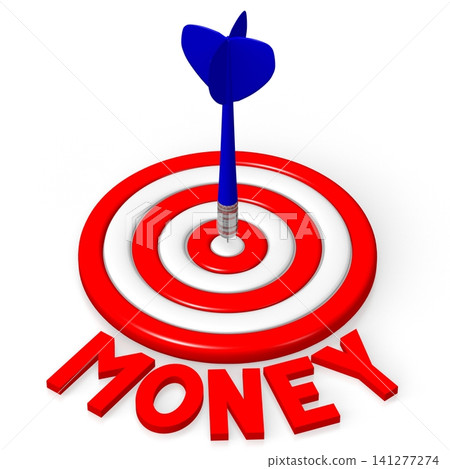 3D word/ darts illustration - money 3D word/ darts illustration - money 141277274
