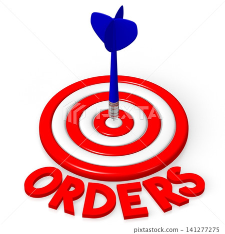 3D word/ darts illustration - orders 3D word/ darts illustration - orders 141277275