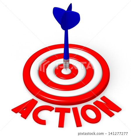 3D word/ darts illustration - action 3D word/ darts illustration - action 141277277