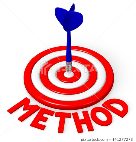 3D word/ darts illustration - method 3D word/ darts illustration - method 141277278