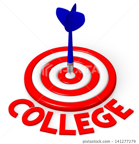 3D word/ darts illustration - college 3D word/ darts illustration - college 141277279