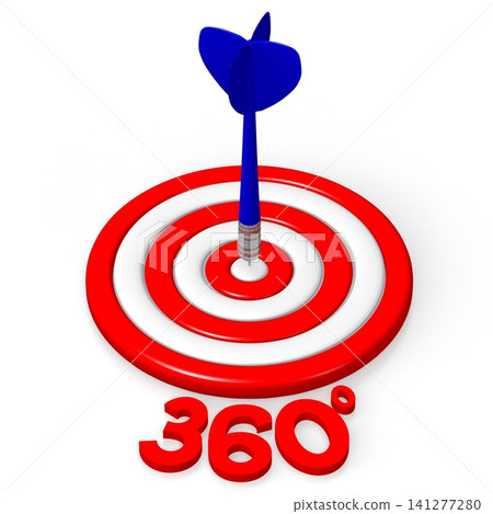 3D word/ darts illustration - 360 degrees 3D word/ darts illustration - 360 degrees 141277280