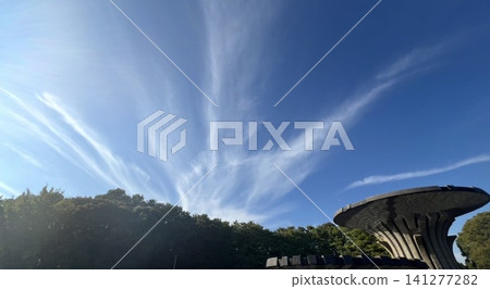 福岡縣春日市春日公園上空的藍天 福岡縣春日市春日公園上空的藍天 141277282