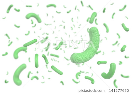 Many virus cells - 3D illustration Many virus cells - 3D illustration 141277650