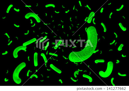 Many virus cells - 3D illustration Many virus cells - 3D illustration 141277662