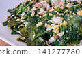 Traditional Southern Thai Stir Fried Melinjo Leaves with Egg 141277780