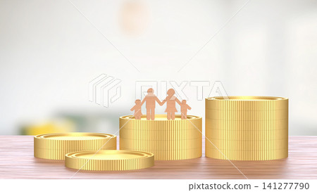 Family Financial Security and Growing Wealth Investment Concept 3d render. Family Financial Security and Growing Wealth Investment Concept 3d render. 141277790