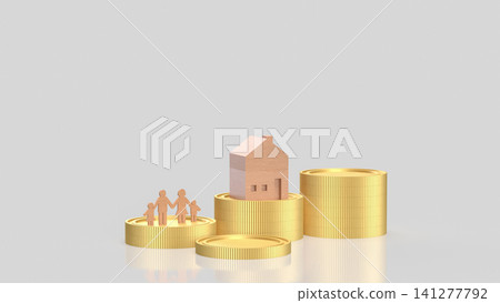 Family Home Investment and Financial Security Growth Concept 3d render. 141277792