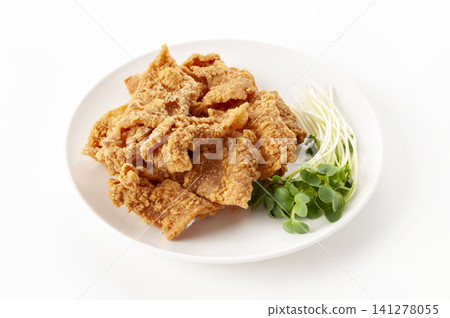 Chicken skin chips, crispy fried chicken skin, chicken skin crackers Chicken skin chips, crispy fried chicken skin, chicken skin crackers 141278055
