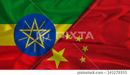 Bilateral relations between Ethiopia and China. Flag of Ethiopia and China Bilateral relations between Ethiopia and China. Flag of Ethiopia and China 141278333
