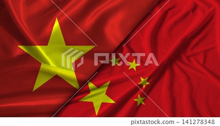 Bilateral relations between Vietnam and China. Flag of Vietnam and China Bilateral relations between Vietnam and China. Flag of Vietnam and China 141278348