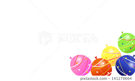Colorful water balloon illustration background material Colorful water balloon illustration background material 141278664